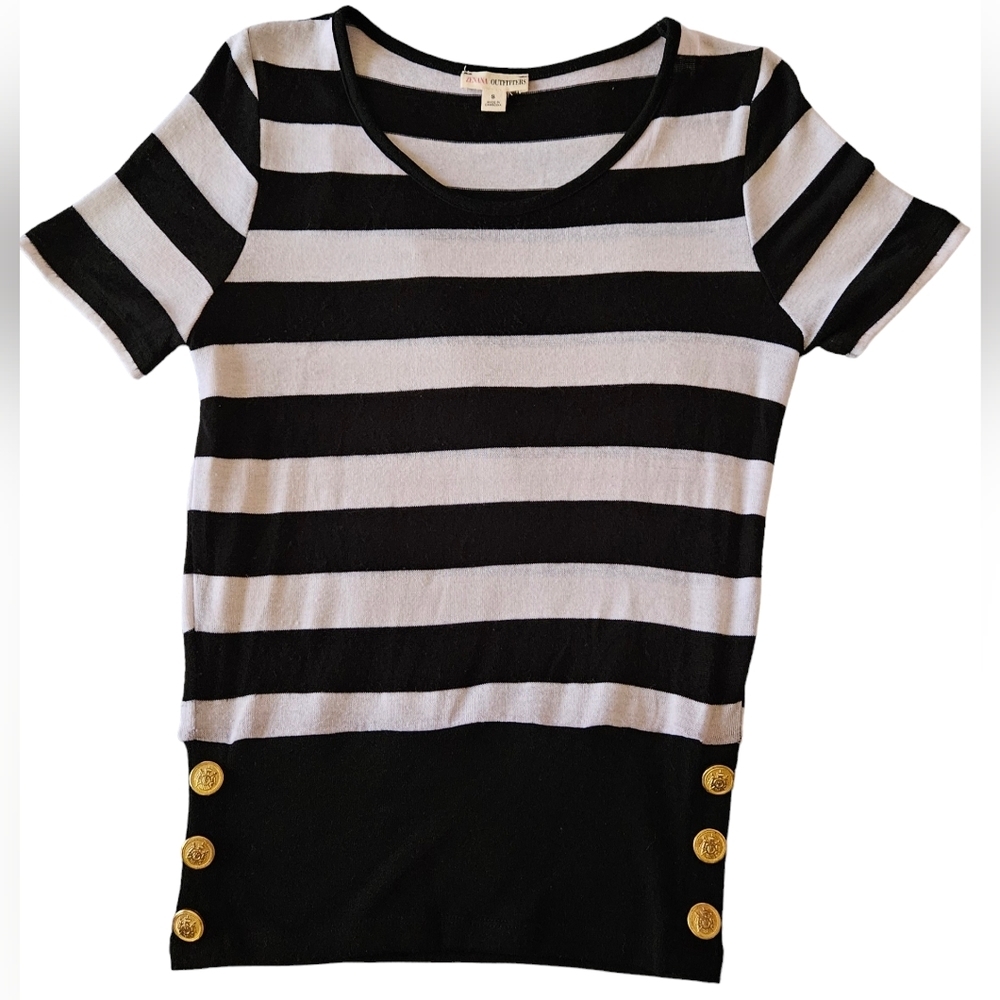 Zenana Outfitters B&W Top